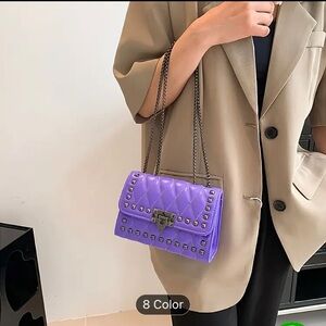 Purple shoulder bag crossbody purse